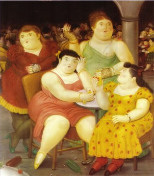 フェルナンド・ボテロ Painting - 4人の女性フェルナンド・ボテロ